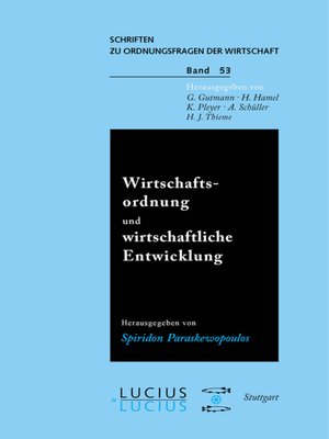 cover image of Wirtschaftsordnung und wirtschaftliche Entwicklung
